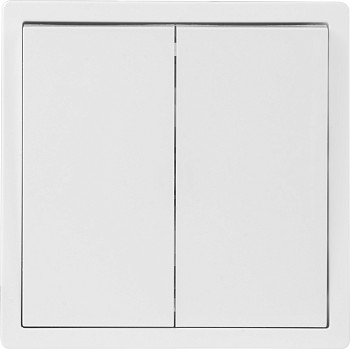 Выключатель 2 клав. (cкрытый, 10А) белый, Carre, BYLECTRICA