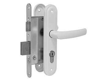 Замок врезной Омега ЗВ4.2-02 серия ЭКОНОМ (белый)