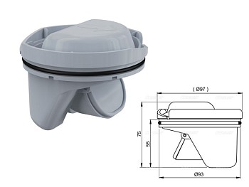 Гидрозатвор комбинированный SMART, Alcaplast