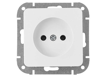 Розетка 1-ая (скрытая, б/з) белая, Astrum, BYLECTRICA