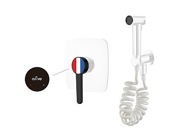 Смеситель для биде (Lt) D35, серия Rose белый + черный, a-five