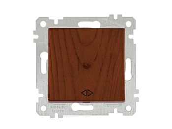 Выключатель промежуточный многопозиционный (скрытый, без рамки, пруж. зажим) орех, RITA, MUTLUSAN
