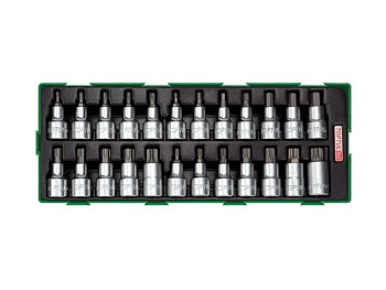 Набор-сет головок с насадкой 24предм. TOPTU