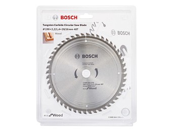Диск пильный 190х20 мм 48 зуб. по дереву ECO WOOD BOSCH