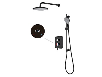 Душевая система (Lt) D35, серия Lotus черный, a-five