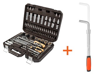 Набор головок и бит 110пр. 1/4",1/2" PRO STARTUL DAKAR (PRO-110DK) АКЦИЯ + вороток PRO-49012