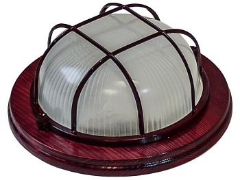 Светильник круг/вишня/решетка, 60Вт, IP54 (НБО 03-60-032) Юпитер