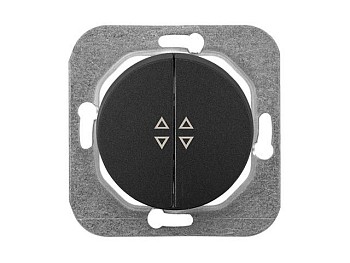 Выключатель 2 клав. проходной (cкрытый, 10А) графит, Прованс, Bylectrica