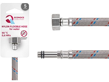 Подводка гибкая, Nylon, иголка м10 длинная - гайка 1/2" 80 см ECONOCE