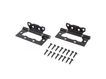 Петля накладная без врезки 2 шт  АЛЛЮР 100х75 2BB BL БЛИСТЕР 2,5мм матовый черный