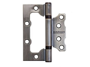 Петля накладная без врезки АЛЛЮР 100х75 2BB AB БЛИСТЕР 2,5мм бронза  2 шт