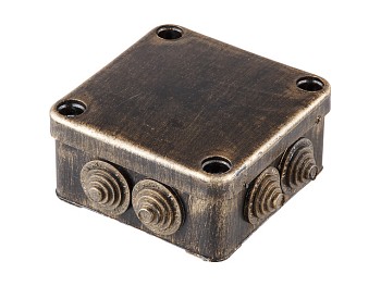Коробка распаечная ОП 95х95х45мм, бронза, 7 мембр. вх. IP44 ЮПИТЕР