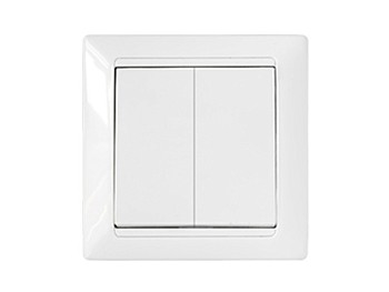 Выключатель 2 клав. (cкрытый, 10А) белый, Стиль, Bylectrica