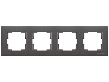 Рамка 4-ая горизонтальная дымчатая, RITA, MUTLUSAN