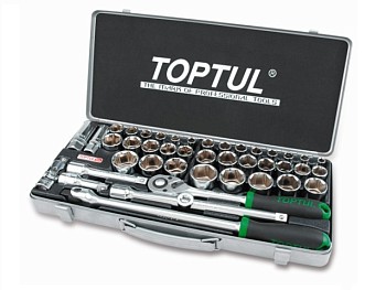 Набор головок 1/2" 8-32мм 43предм. 6гр. метал.кейс (GCAD4303)