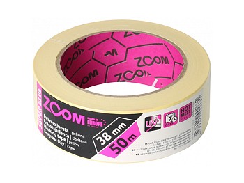 Лента малярная 38ммх50м ZOOM Super glue, желтая