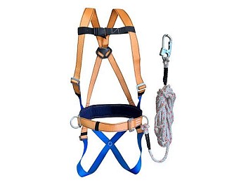 Удерживающая страховочная привязь УСП-2Ж+Строп В 10м (канат) (р-р XL)