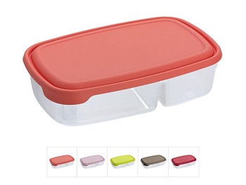 Контейнер пласт. прямоуг. 0.9 + 0.5 л, с крышкой, Stilo, DRINA