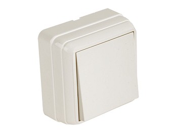 Выключатель 1-клав. (открытый) кремовый, BRON, MUTLUSAN
