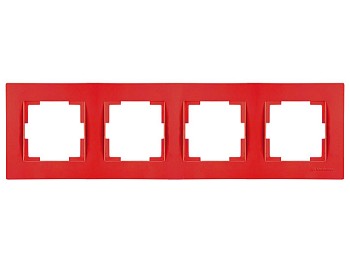 Рамка 4-ая горизонтальная красная, RITA, MUTLUSAN