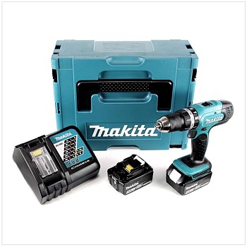 Аккум. ударная дрель-шуруповерт MAKITA LXT DHP 453 RTJ MAKPAC