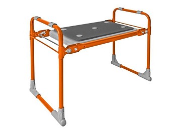 Скамейка садовая с мягким сиденьем, 560х300х425 мм, оранжевый, NIKA