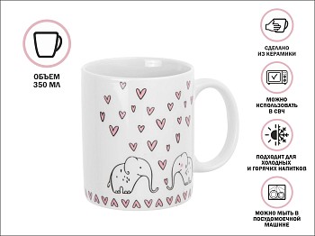 Кружка керамическая, 350 мл., LOVELY ANIMALS-4, PERFECTO LINEA