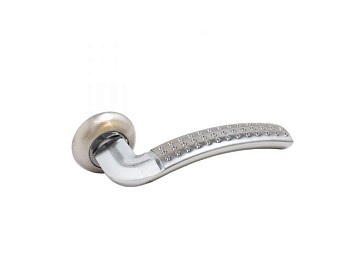 Ручка дверная 26 SN/CP мат.никель/хром квадрат 130мм СТАНДАРТ