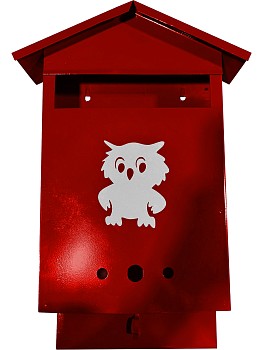 Ящик почтовый Домик с замком 350х280х60 (бордовый)