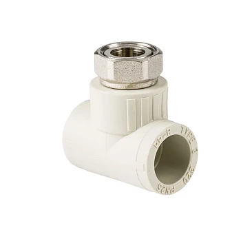 Тройник ПП с накидной гайкой, сер. 20х1/2" РТП