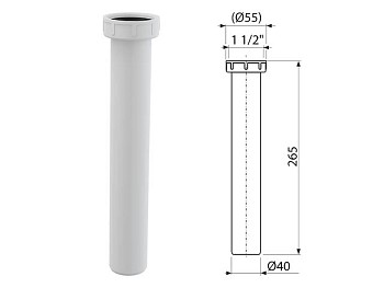 Патрубок с накидной гайкой 6/4", Alcaplast