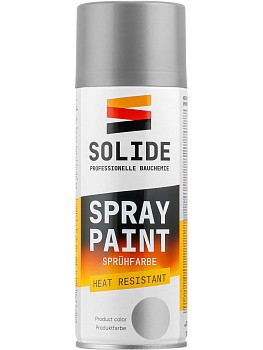Краска-эмаль аэроз. термостойкая серебристый SOLIDE 400 мл (9006)