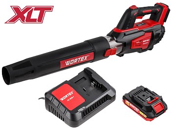 Аккум. воздуходувка WORTEX BB 2018 D ALL1 XLT SET 18 В, 2 Ач акб, макс.объём 570 м куб/ч
