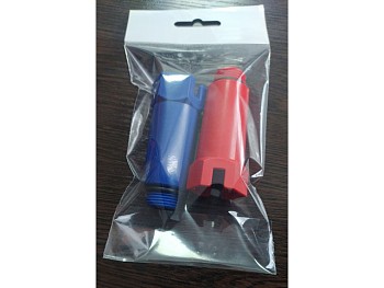 Заглушка монтажная 1/2 красная/синяя (в уп. 2 шт)