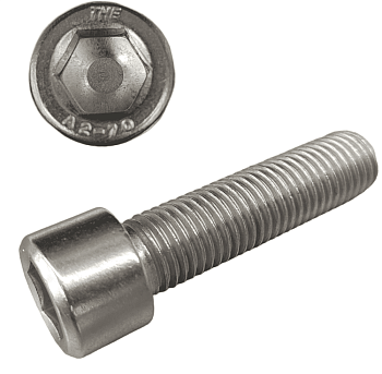 Винт М8х50 мм с внутр. шестигр., нерж. сталь (А2),  DIN 912 (10 шт в зип-локе) STARFIX