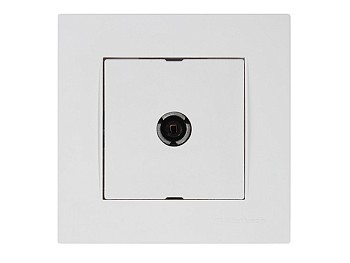 Розетка ТВ (переходная, скрытая) белая, RITA, MUTLUSAN