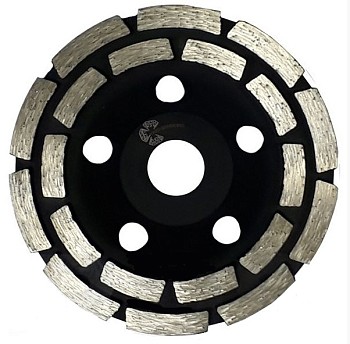 Алмазная чашка d 125мм сегментная двухрядная TRIO DIAMOND