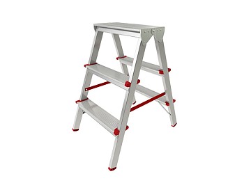 Лестница-стремянка алюм. двухсторонняя 70 см 3 ступ. 2,5кг PRO STARTUL (ST9941-03)
