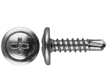Саморез 4.2х19 мм с прессшайбой, цинк, со сверлом (1000 шт в карт. уп.) STARFIX