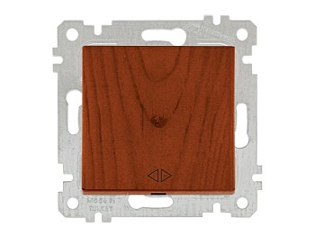 Выключатель промежуточный многопозиционный (скрытый, без рамки, пруж. зажим) вишня, RITA, MUTLUSAN