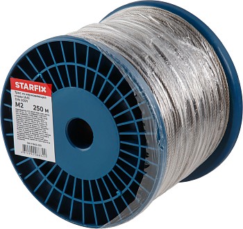 Трос М2 нерж.сталь (А4), DIN 3055 (бухта 250м) STARFIX