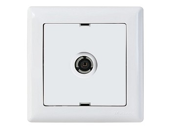 Розетка ТВ (переходная, скрытая) белая, DARIA, MUTLUSAN