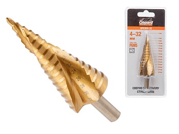 Сверло по металлу ступенчатое 4-32 мм GEPARD (GP0300-32)