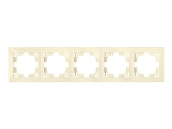 Рамка 5-местная бежевая, Стиль, BYLECTRICA