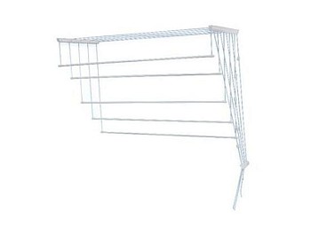 Сушилка для белья потолочная алюминиевая 1,8 м, 5 стержней, белая, PERFECTO LINEA