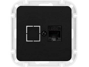 Розетка 1-ая компьютерная (скрытая) карбон, Astrum, BYLECTRICA