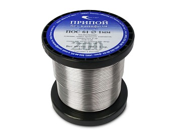 Припой ПОС 61 проволока, катушка ф1мм (200г)