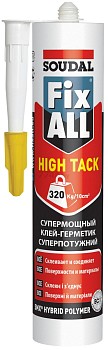 Клей-герметик гибрид."Soudal" Fix All High Tack белый 290 мл