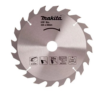 Диск пильный 235х30 мм 20 зуб. по дереву MAKITA