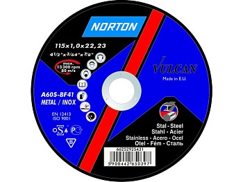 Круг отрезной 180х1.6x22.2 мм для металла Vulcan NORTON